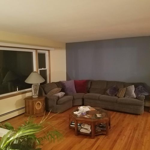 living Room Paint job with accent wall.