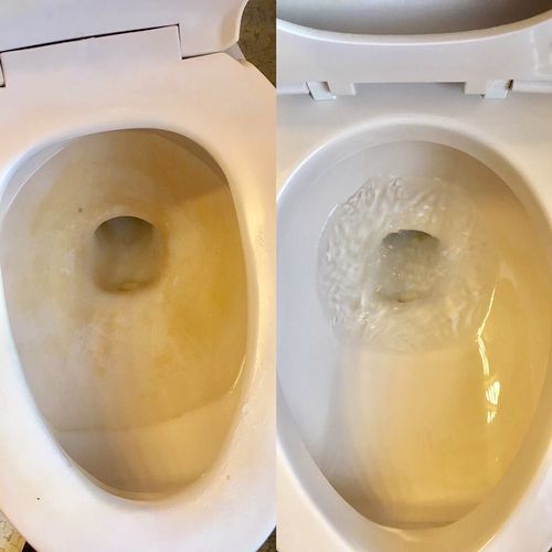 Toilets are notorious for getting stained and hard