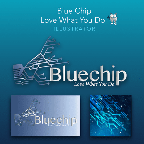 Blue Chip Logo & Business Card