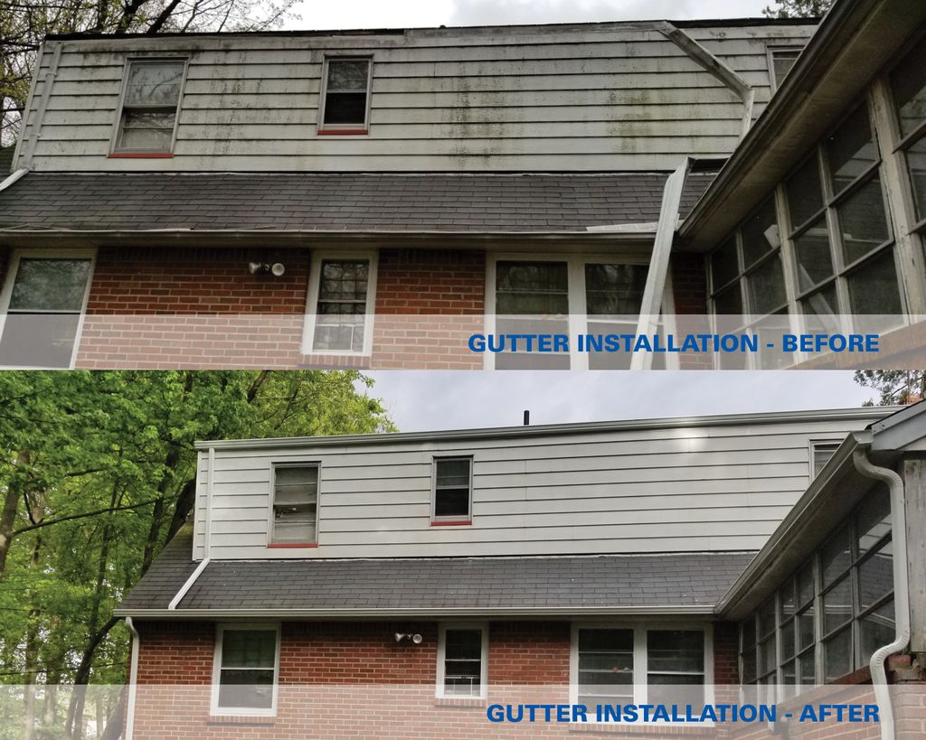 Gutter Installation and Siding Cleaning