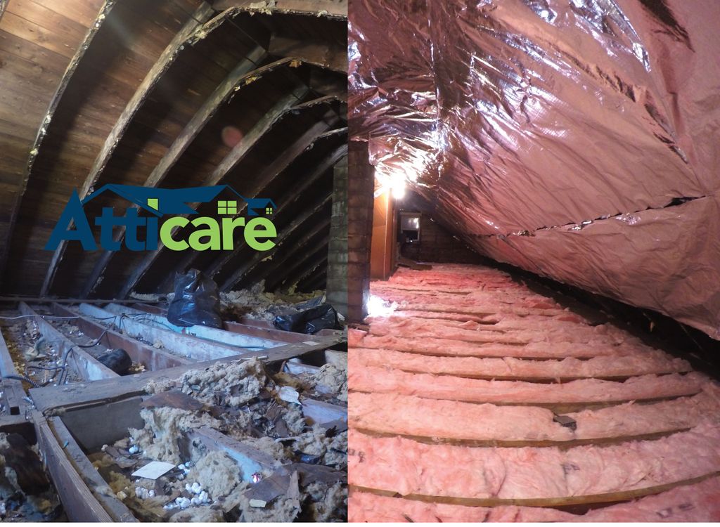 Attic Makeover , before and after