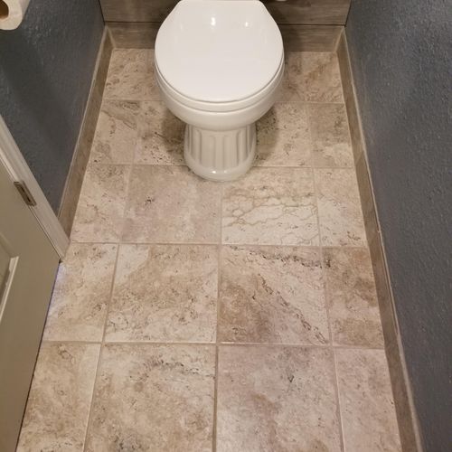 Bathroom Floor and Tile Base