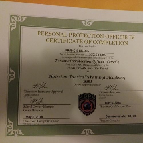 personal protection officer