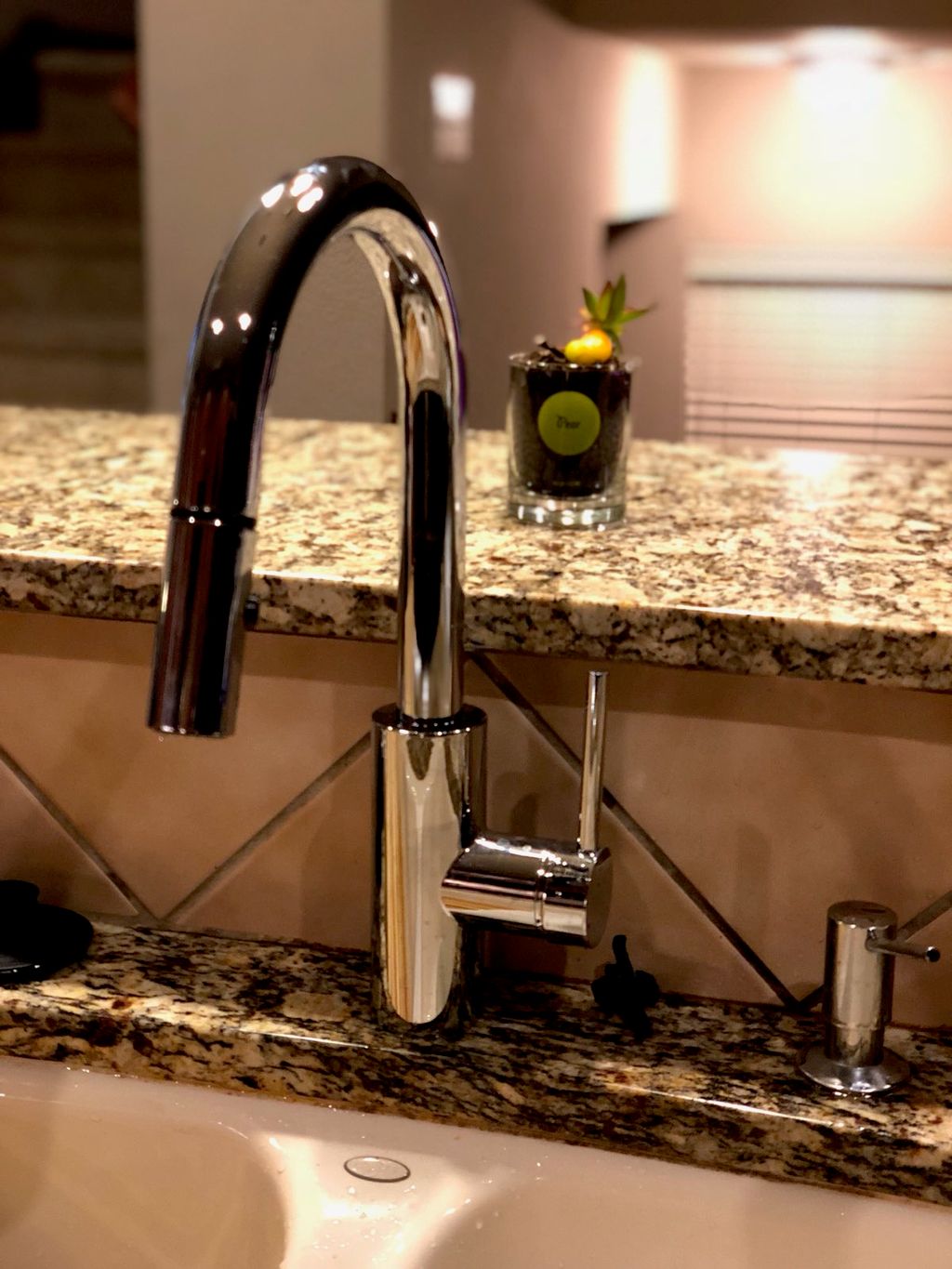 Installed faucet