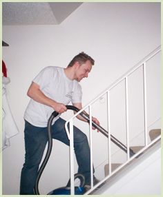 Cleaning stairs
