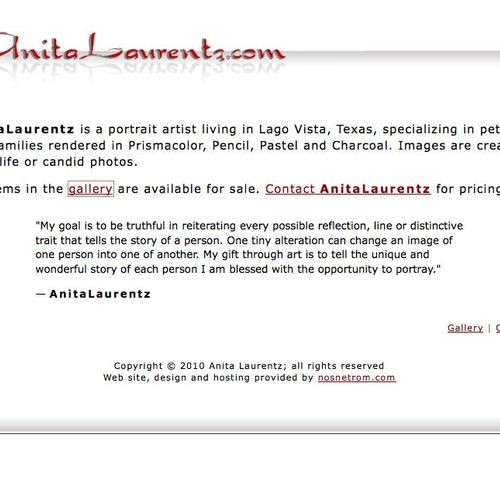 AnitaLaurentz.com: gallery site for an artist