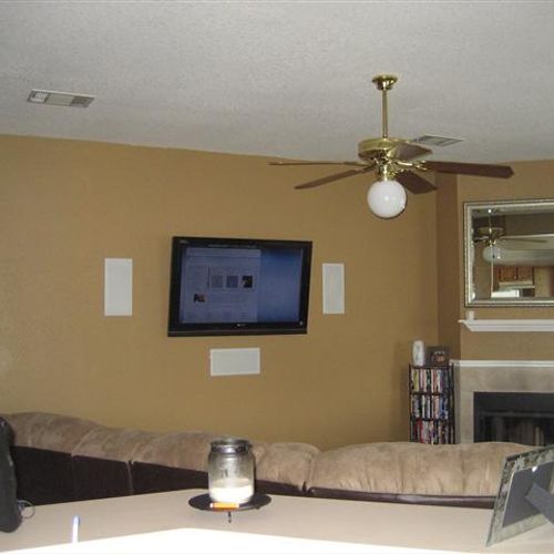 A living surround room with 5.1 system (inwall spe