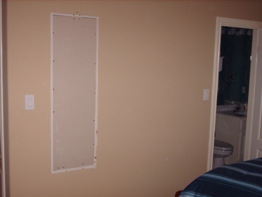 drywall patch prior to tape, float, texture, and p
