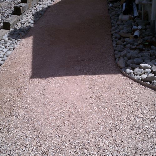 crushed granite pathway