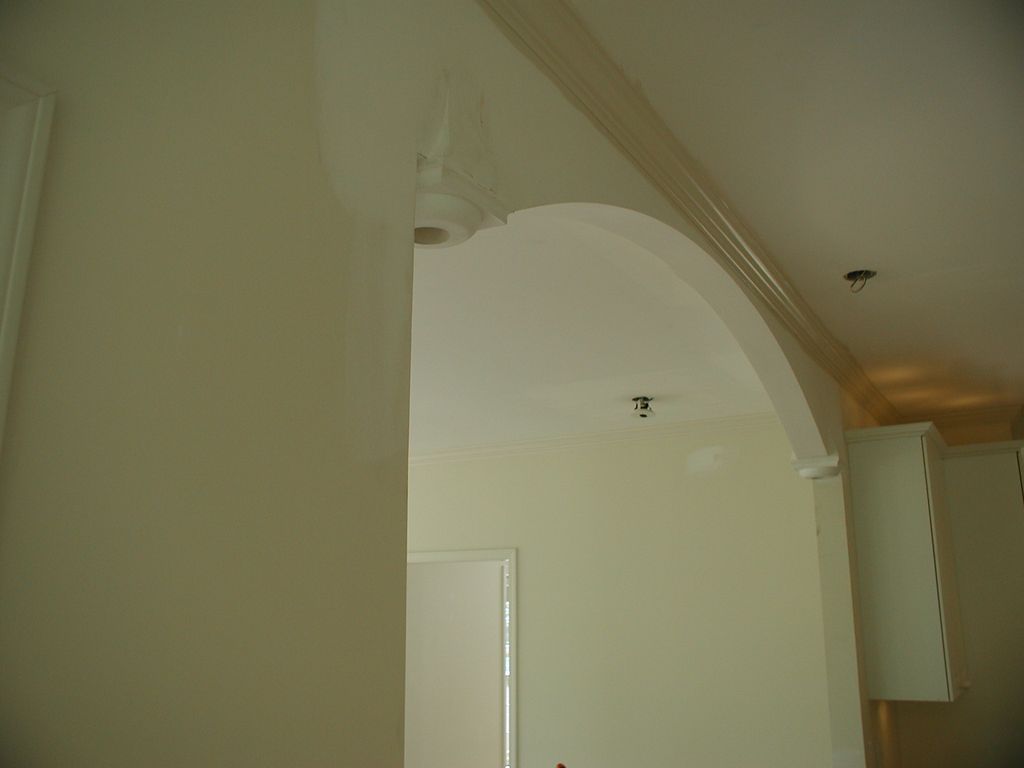 Created Arch Between Kitchen & Family Room