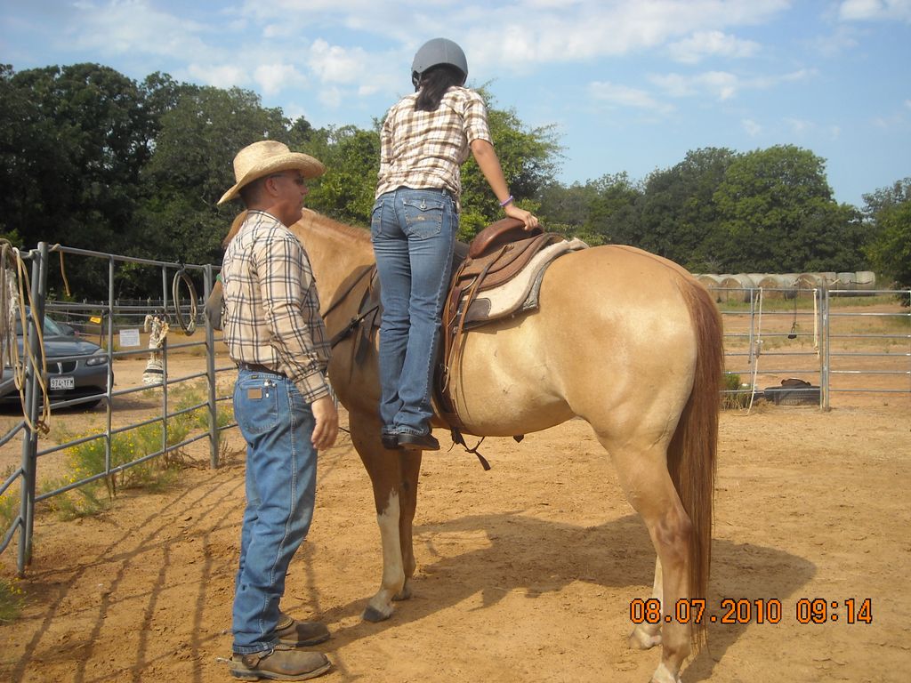 Riding instruction at Circle D Ranch