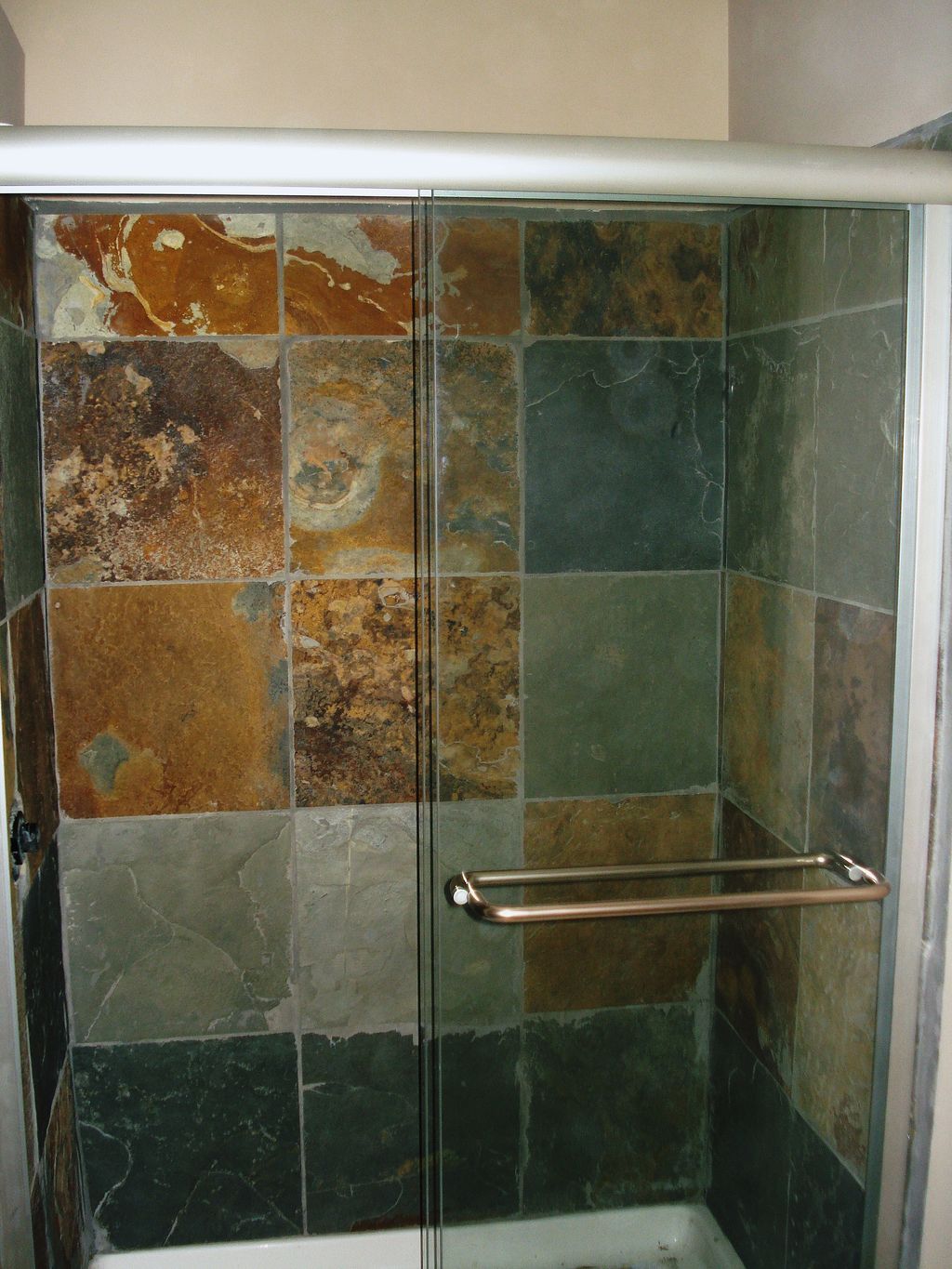This is a shower installation after we finished th
