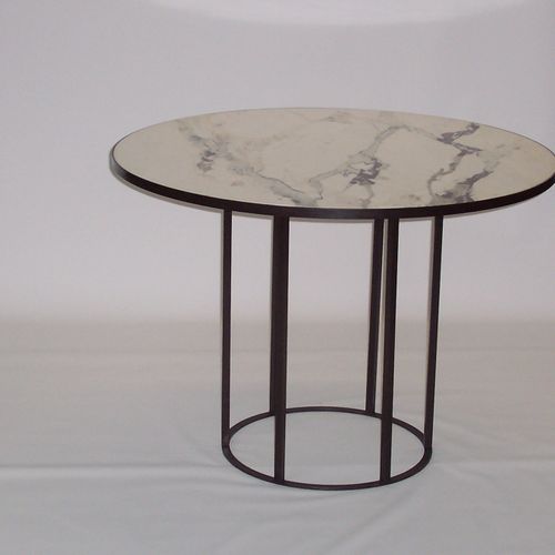 Steel and marble table