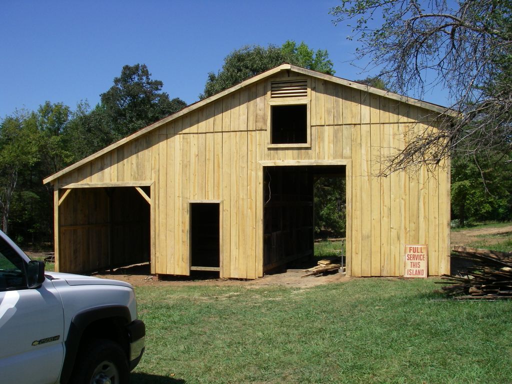 Restored tobacco barn Built in the 1930's
Belews C
