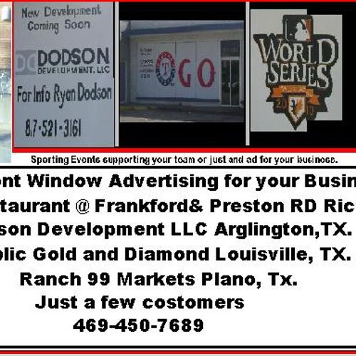 Store Front Window Advertising, Sporting Event, Ho