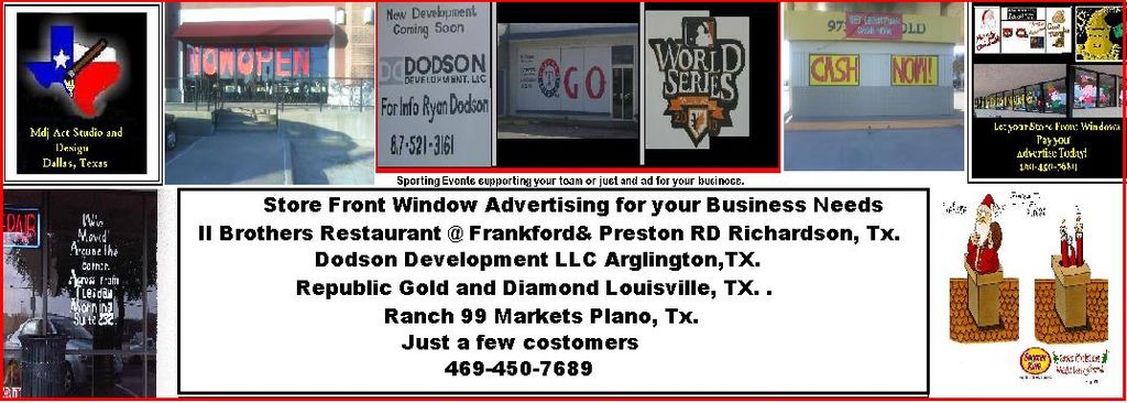 Store Front Window Advertising, Sporting Event, Ho