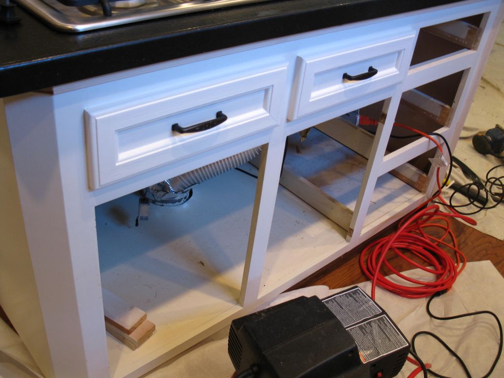 Front of cabinet