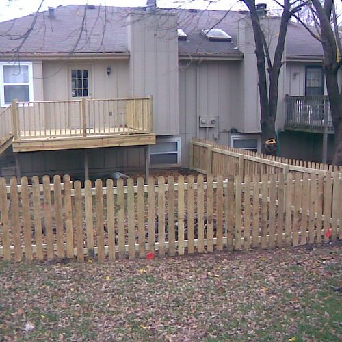 New deck and fence.