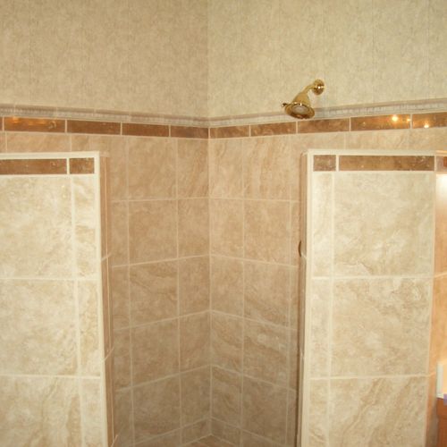 Tile and marble
shower - Peachtree Corners