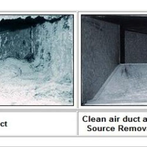 Before and After Duct Cleaning