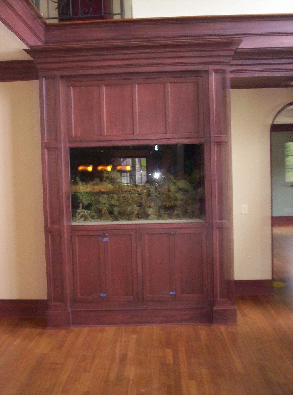 Custom built entertainment cabinet built around fu