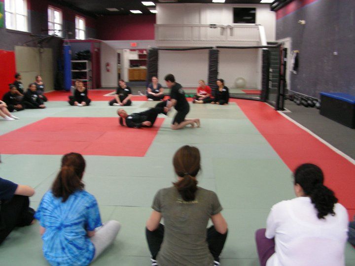 Sharon demonstrating a technique