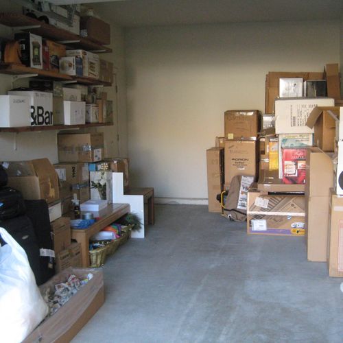 After: Decluttered and discarded boxes