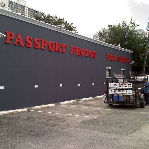 Exterior Stucco Painting of Vip Passport Services 