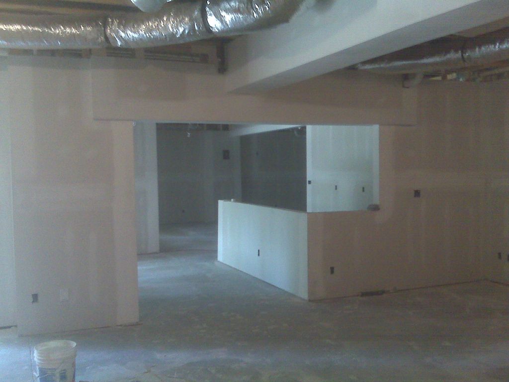 Framing, hanging and finishing of basement, Willia