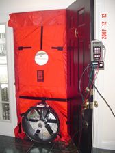 Blower door test