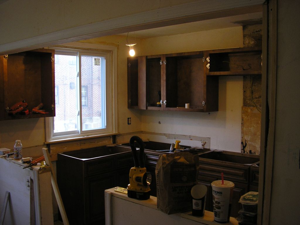 (BEFORE) The wall opened up between the dining roo