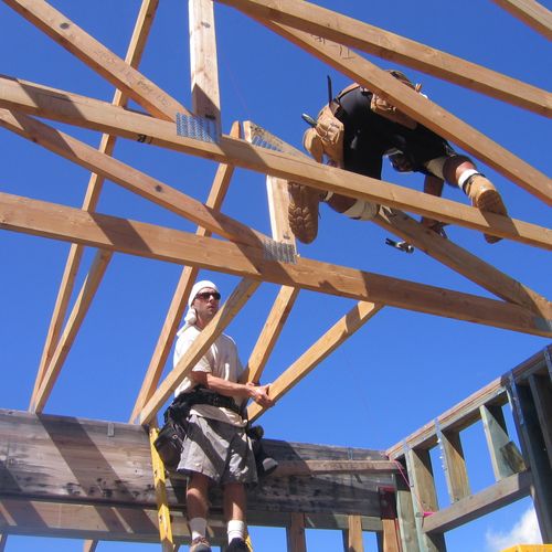 framing  and   roof  stacking ,