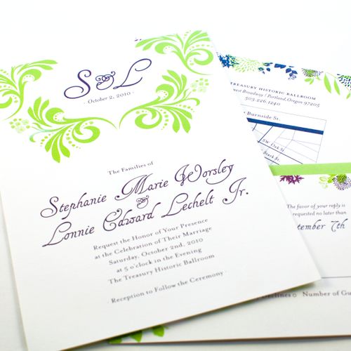 Sophisticated Floral Invites
