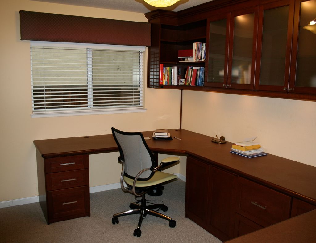 custom made office with Cherry wood