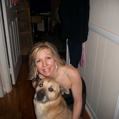 Me and one of my dogs-so sweet!
