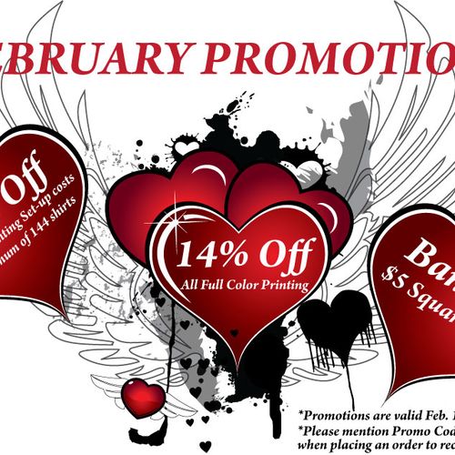 Check out our February Promotions