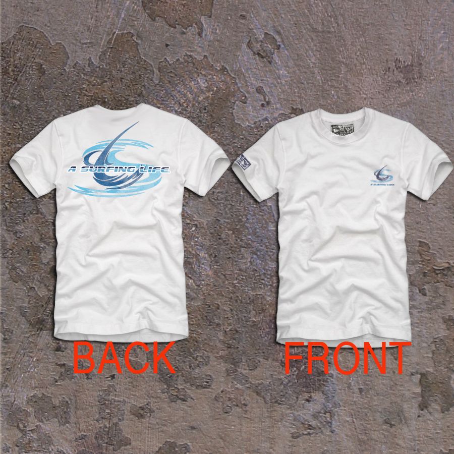 logo tee for A surfing life of Sebastian Inlet Fl.