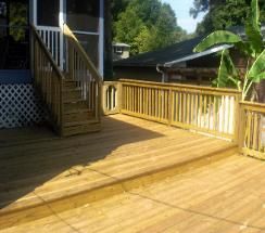 This is a picture of the 750Sq ft deck. This is a 