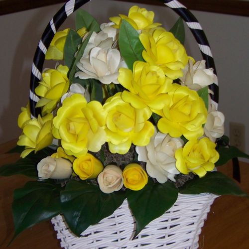 This beautiful floral basket can be used for altar