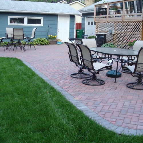 An 800 square foot patio we did using autumn blend