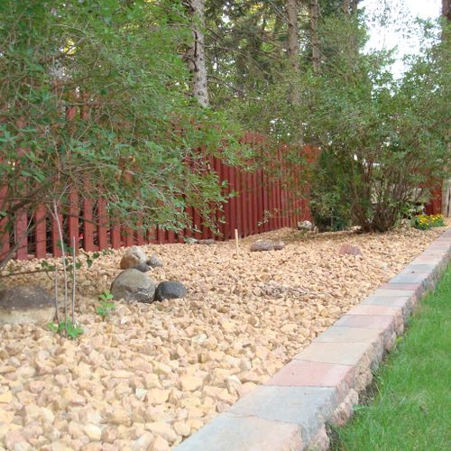 Retaining walls blocks with caps used for edging t