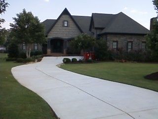 Driveway pressure washed