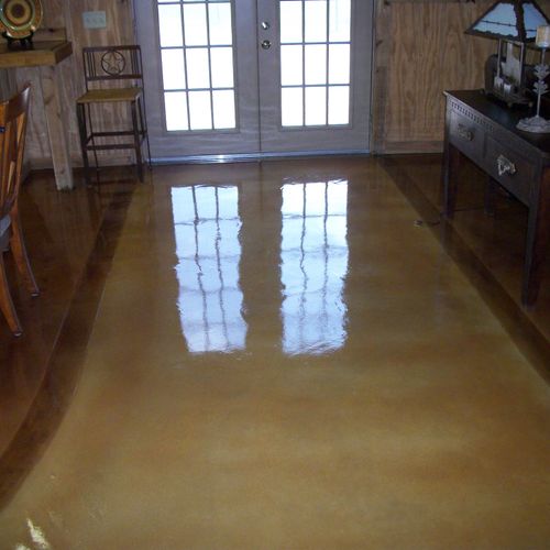 Maylay Tan Concrete staining w a commercial sealer