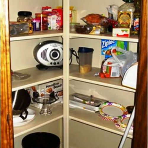 An example of Staging a Kitchen Pantry: A BEFORE S