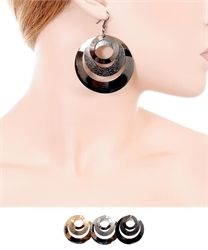 MEDIUM SIZE EARRINGS COLORS: SILVER, GOLD, AND  CH