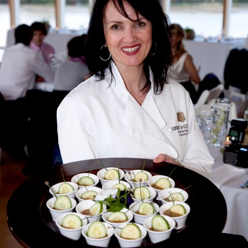 Chef Marilyn Pearson showing off our cucumber shoo