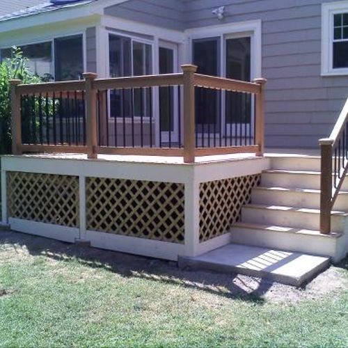 New mahogany deck for a customer in Belmont