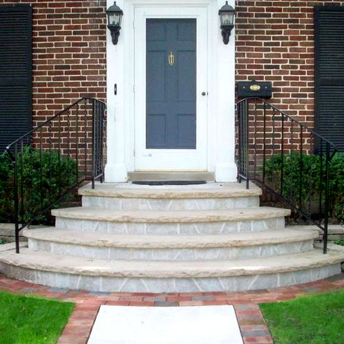 Front stoop and steps