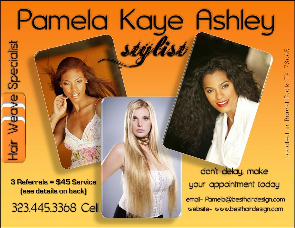 All of my clients on flyer wearing Full weaves
Che