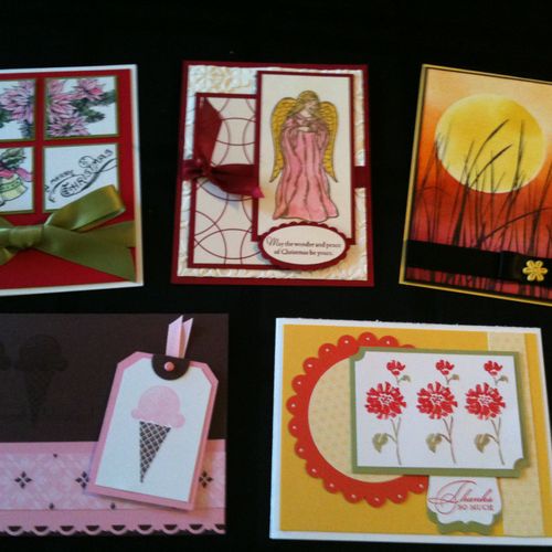 Some of the cards from a recent Stamp a Stack